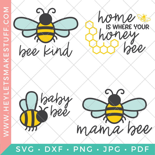 Bee SVG Bundle SVG Hey Let's Make Stuff 