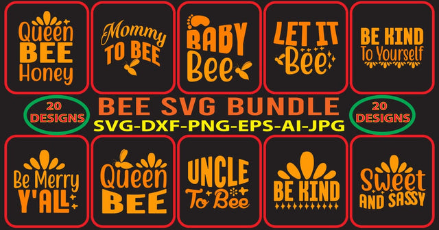 Bee SVG Bundle SVG Syaman 