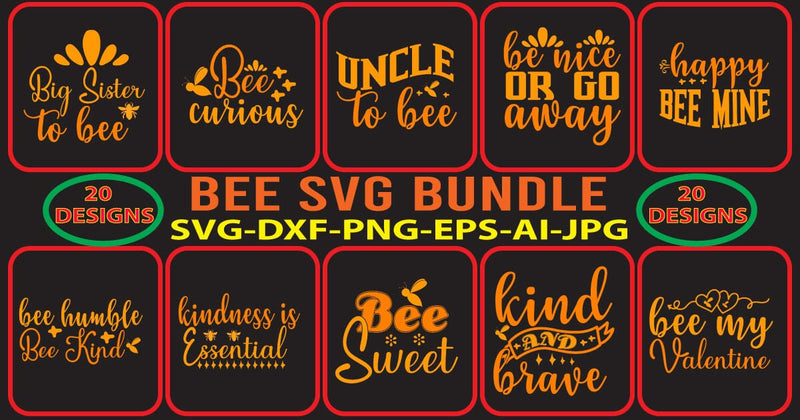 Bee SVG Bundle SVG Syaman 
