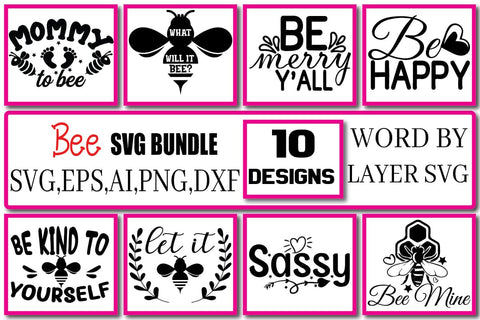 Bee SVG Bundle Vol .1 SVG Craftlabsvg24 