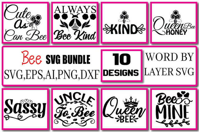 Bee SVG Bundle Vol .1 SVG Craftlabsvg24 