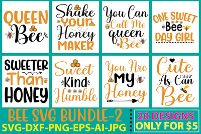 Bee Svg Bundle Vol. 2 SVG Syaman 