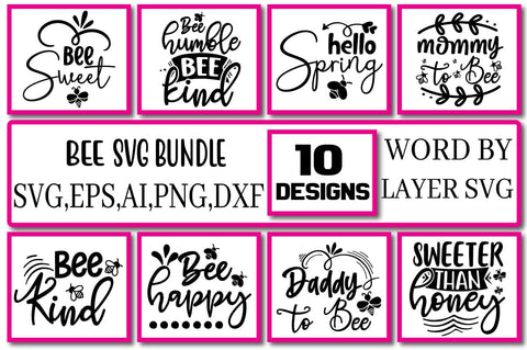 Bee Svg Bundle Vol.1 SVG Craftlabsvg24 