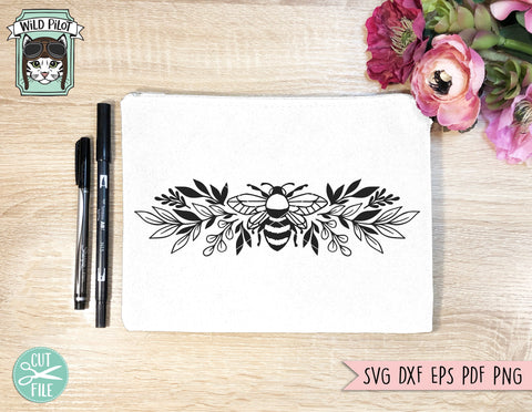 Bee SVG Cut File, Bee Border SVG Cut File, Honey Bee SVG, Bumble Bee svg, Bee Cut File, Save the Bees, Bee happy, Bee Kind, Insect svg File SVG Wild Pilot 