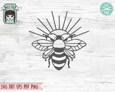 Bee SVG Cut File, Sun Bee SVG Cut File, Bee Clipart, Save the Bees svg File, Bee Kind svg, Bee Happy svg, Bee Kind Cut File, Honey Bee svg SVG Wild Pilot 