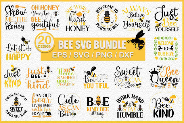 Bee SVG Design Bundle SVG SH_Tee store 