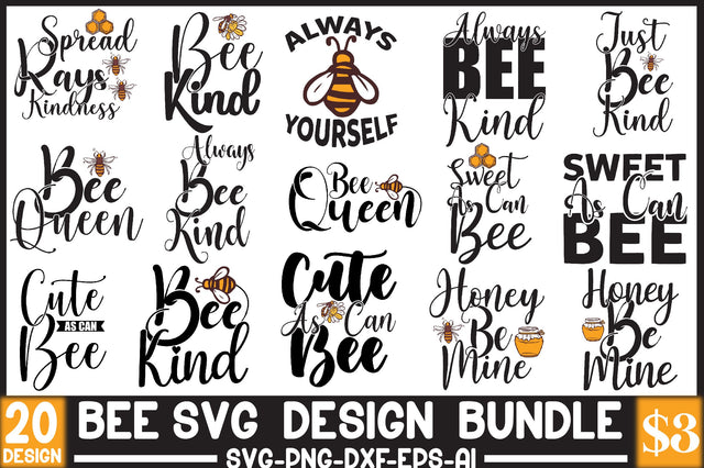 Bee Svg Design Bundle SVG SVGista 