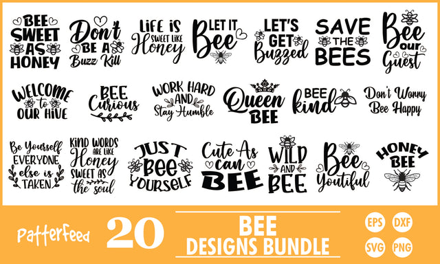 Bee SVG Designs Bundle SVG PatternFeed8 