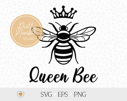 Bee svg, Queen bee svg, cut file, png SVG Pretty Meerkat 