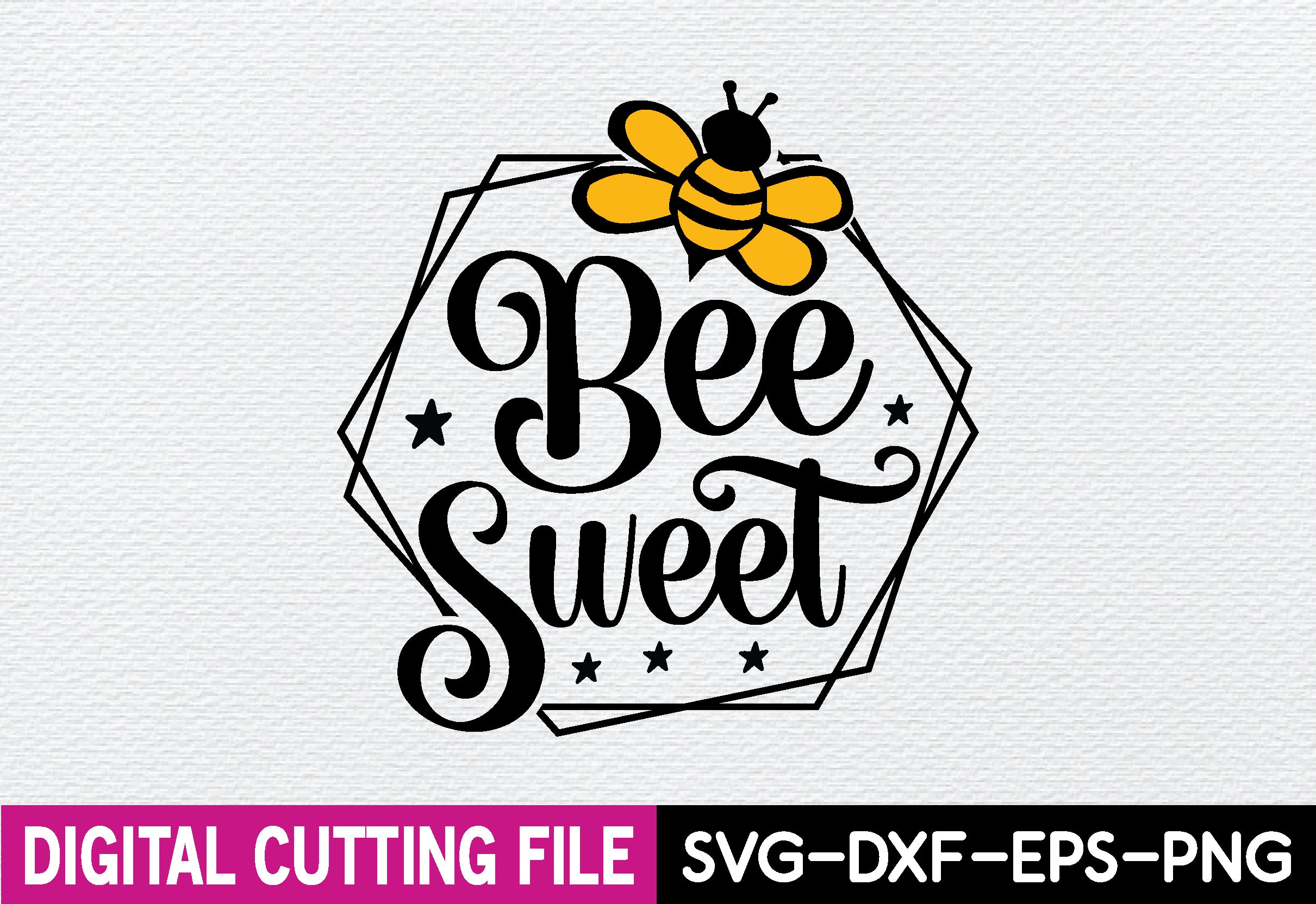 Bee Frame SVG, Circle Monogram Frame SVG - So Fontsy