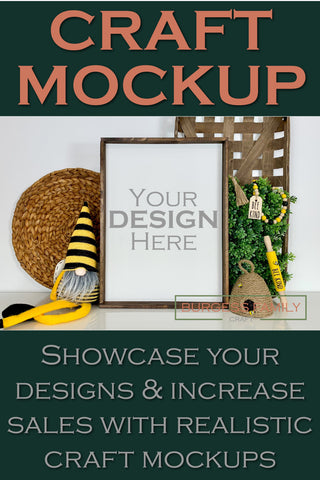 Bee themed sign | Mockup Mock Up Photo Burgess Family Craft 