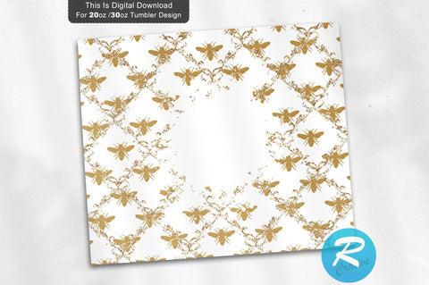 Bee tumble 20 oz / 30 oz Skinny Tumbler Sublimation Regulrcrative 