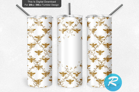 Bee tumble 20 oz / 30 oz Skinny Tumbler Sublimation Regulrcrative 