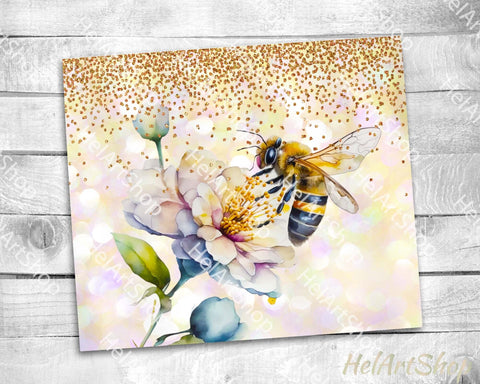 Bee Tumbler Png, 20 Oz Skinny Tumbler PNG Sublimation _HelArtShop_ 