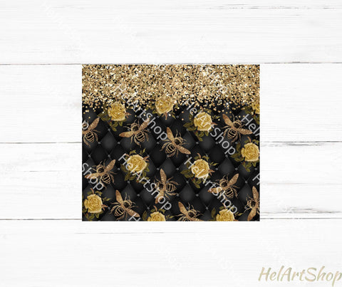 Bee Tumbler PNG Sublimation, Queen Bee SKINNY TUMBLER Png Sublimation _HelArtShop_ 