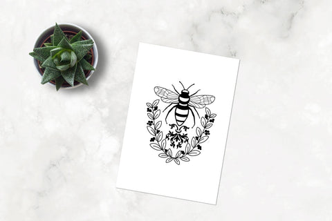 Bee With Flower SVG Bundle SVG Regulrcrative 