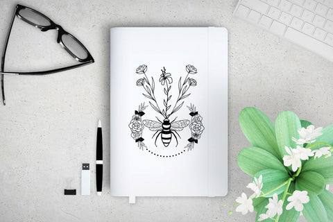 Bee With Flower SVG Bundle SVG Regulrcrative 