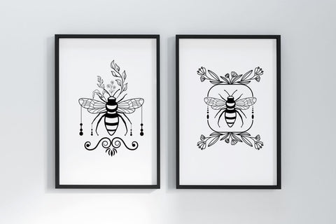 Bee With Flower SVG Bundle SVG Regulrcrative 