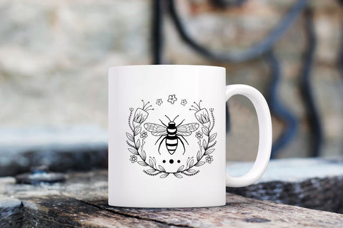 Bee With Flower SVG Bundle SVG Regulrcrative 