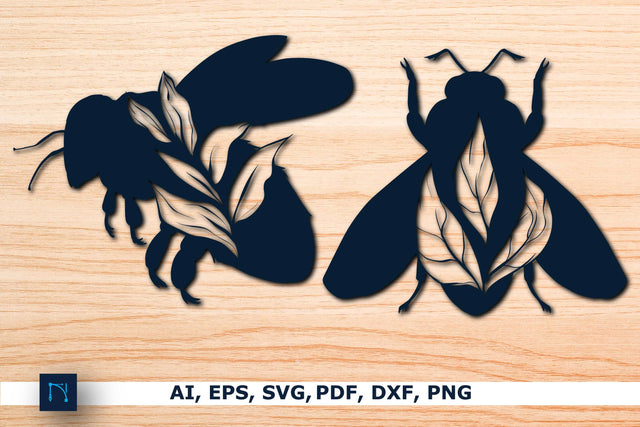 Bee with flower Wall Decor Bundle SVG MD JOYNAL ABDIN 