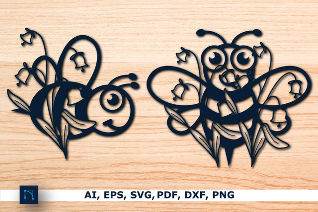 Bee with flower Wall Decor Bundle SVG MD JOYNAL ABDIN 