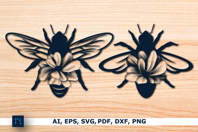 Bee with flower Wall Decor Bundle SVG MD JOYNAL ABDIN 
