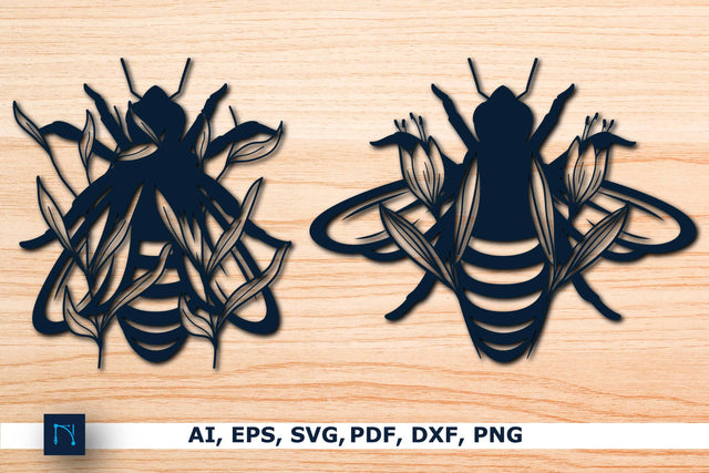 Bee with flower Wall Decor Bundle SVG MD JOYNAL ABDIN 