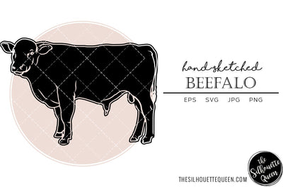 Beefalo Sketch Vector SVG Loveleen Kaur 