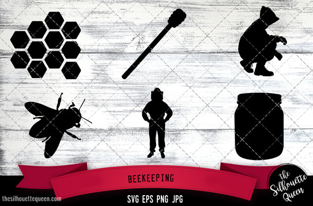 Beekeeping Silhouette Vector SVG SVG Loveleen Kaur 