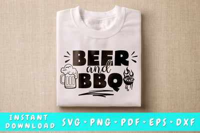Beer And BBQ SVG, Barbecue Quote SVG SVG HappyDesignStudio 