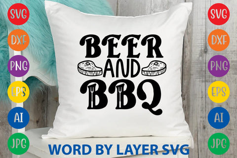 Beer And Bbq SVG Design SVG Rafiqul20606 