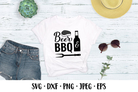 Beer and BBQ SVG. Grilling quote. Barbeque saying cut file SVG LaBelezoka 