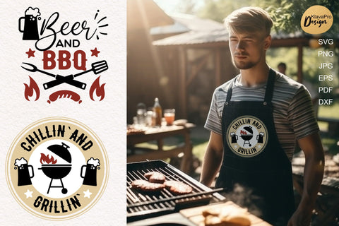 Beer and BBQ | Two Barbecue Svg| Funny Grilling Svg Saying SVG Klava P 