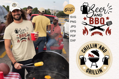 Beer and BBQ | Two Barbecue Svg| Funny Grilling Svg Saying SVG Klava P 