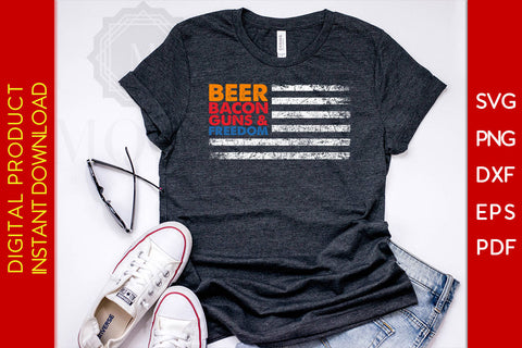 Beer Bacon Guns & Freedom Beer SVG PNG PDF Cut File SVG Creativedesigntee 