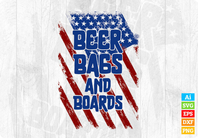 Beer Bags and Boards Game Cornhole Editable Vector T shirt Design in Ai Png Svg Files. SVG DesignDestine 