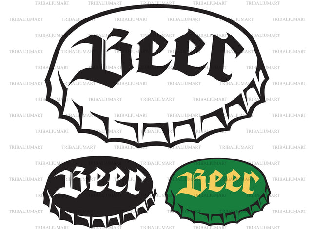 Beer bottle cap SVG TribaliumArtSF 
