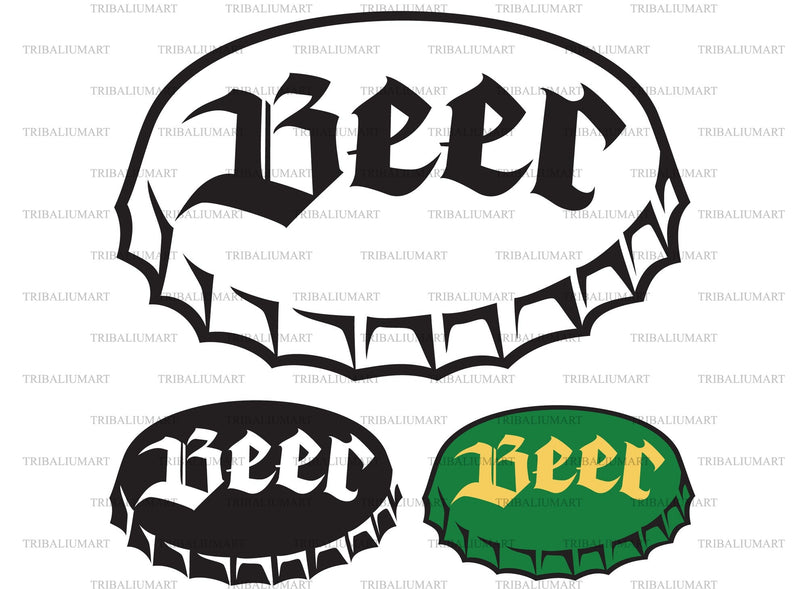Beer bottle cap SVG TribaliumArtSF 