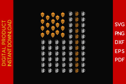 Beer Craft American Flag Beer SVG PNG PDF Cut File SVG Creativedesigntee 