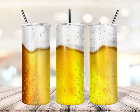 Beer Glass Tumbler PNG, 20oz Skinny Tumbler PNG, Sublimation Design Download, Coffee Tumbler Template Sublimation TrendingDesign 