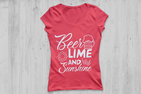 Beer Lime And Sunshine| Summer Beach SVG Cutting Files SVG CosmosFineArt 