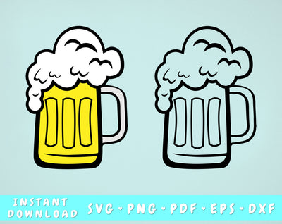 Beer Mug SVG, Beer Mug PNG, Beer Mug Cut Files SVG HappyDesignStudio 