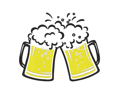 Beer Mugs Embroidery Design, 5 sizes Embroidery/Applique DESIGNS Nino Nadaraia 