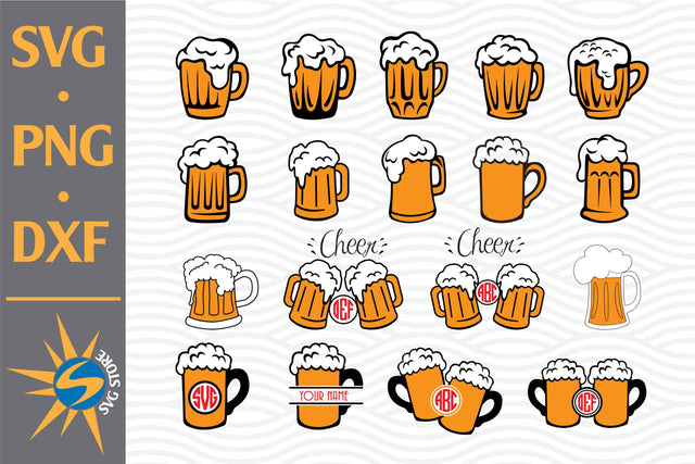 Beer Mugs SVG, PNG, DXF Digital Files Include SVG SVGStoreShop 