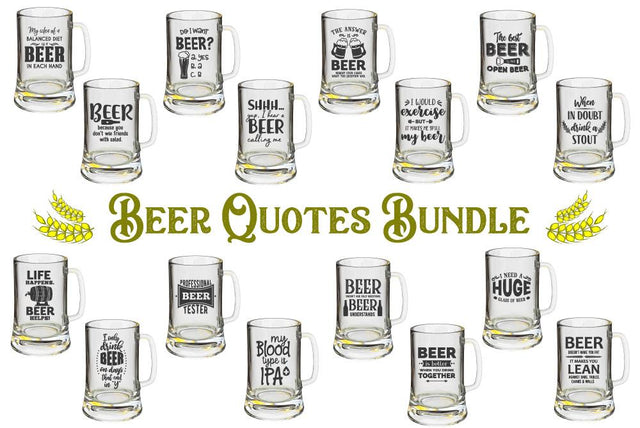 Beer Quotes Bundle SVG Craft Pixel Perfect