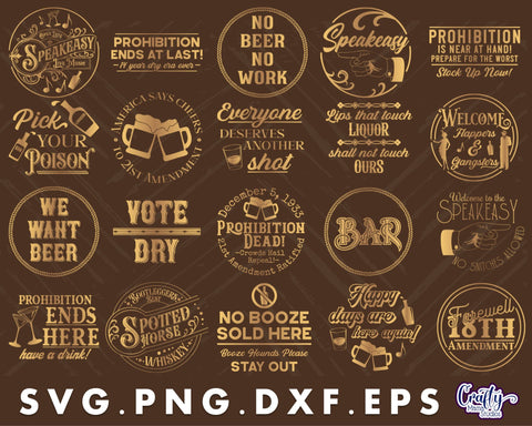 Beer Round Sign Svg Bundle |Beer Svg| Round Alcohol Svg File SVG Crafty Mama Studios 