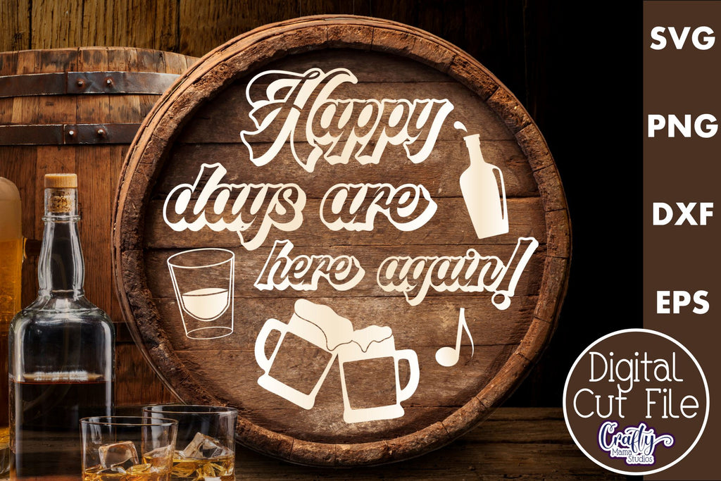 Beer Round Sign Svg Bundle | Beer Svg | Round Alcohol Svg File - So Fontsy