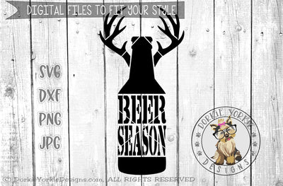 Beer Season - SVG Cut file Dorkie Yorkie Designs 