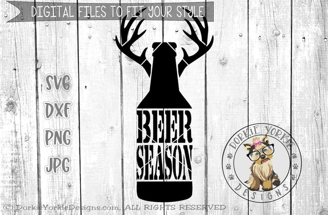 Beer Season - SVG Cut file Dorkie Yorkie Designs 