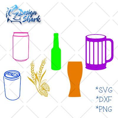 Beer Set SVG Design Shark 